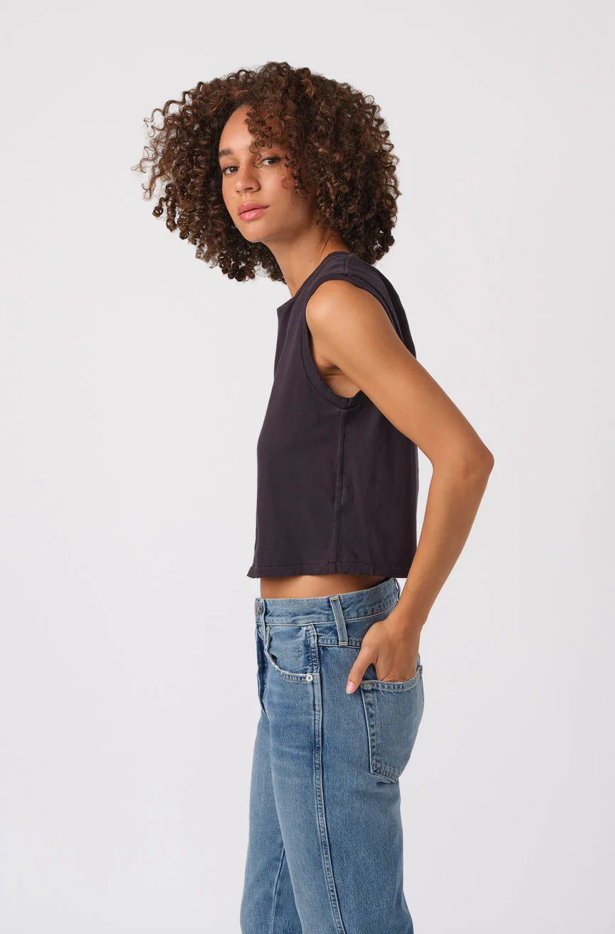 AMO Denim Sleeveless Babe Tee