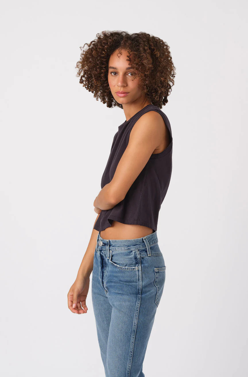 AMO Denim Sleeveless Babe Tee