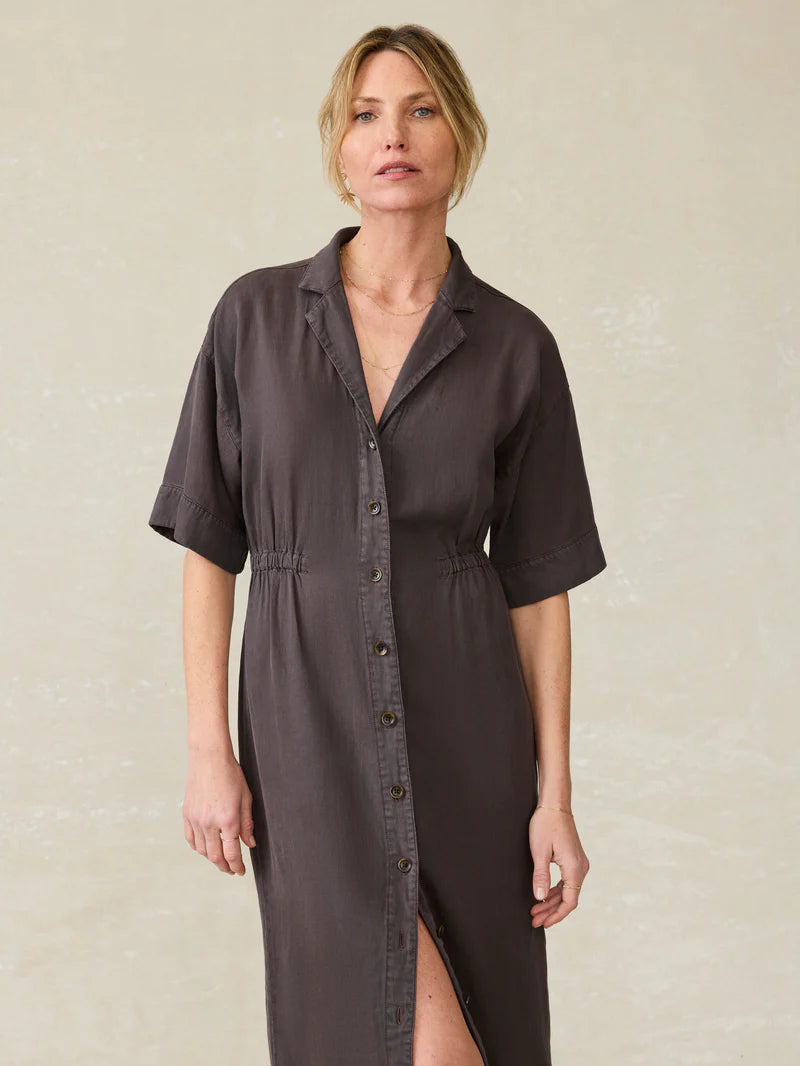 Faherty Topanga Drape Shirtdress