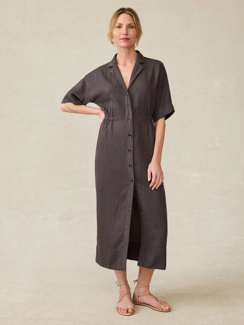 Faherty Topanga Drape Shirtdress