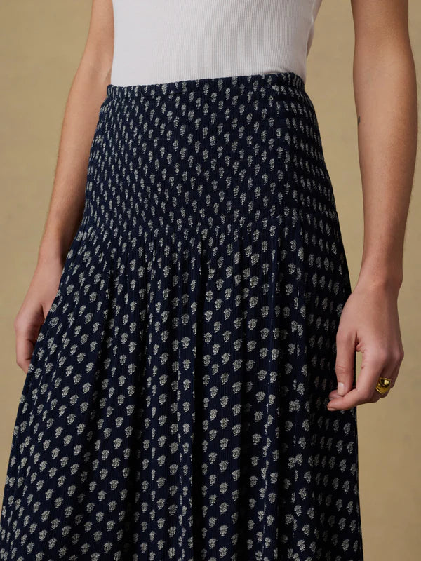 Faherty Sophia Smocked Skirt