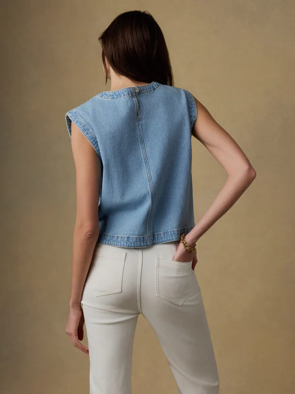 Faherty Solstice Denim Shell Top