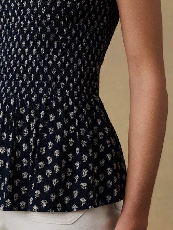 Faherty Sophia Smocked Top