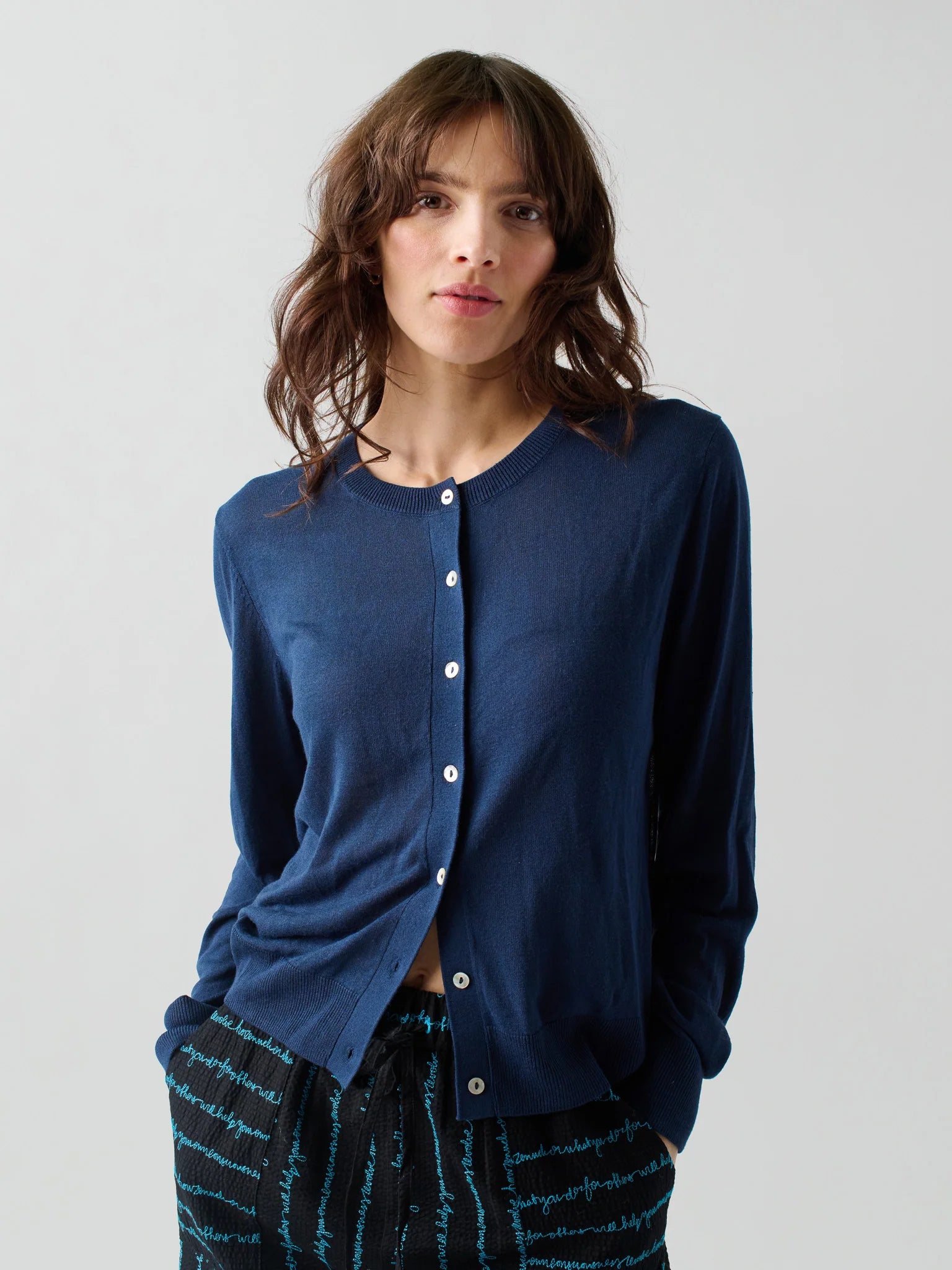 Lingua Franca Silk Blend Cardigan