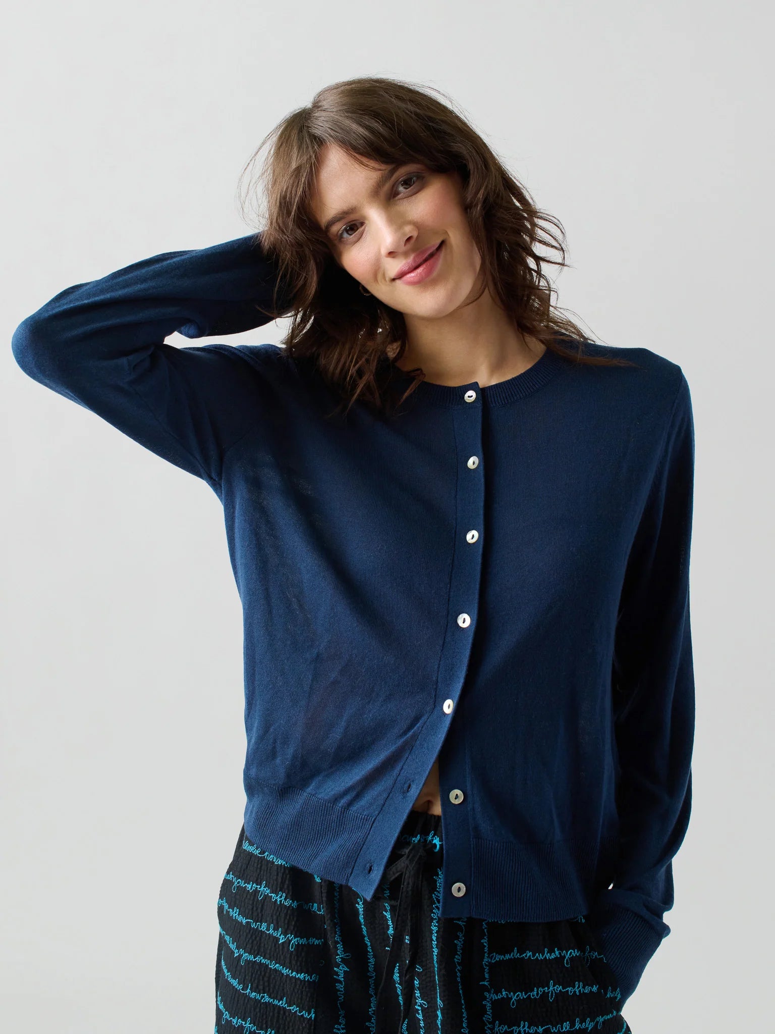 Lingua Franca Silk Blend Cardigan