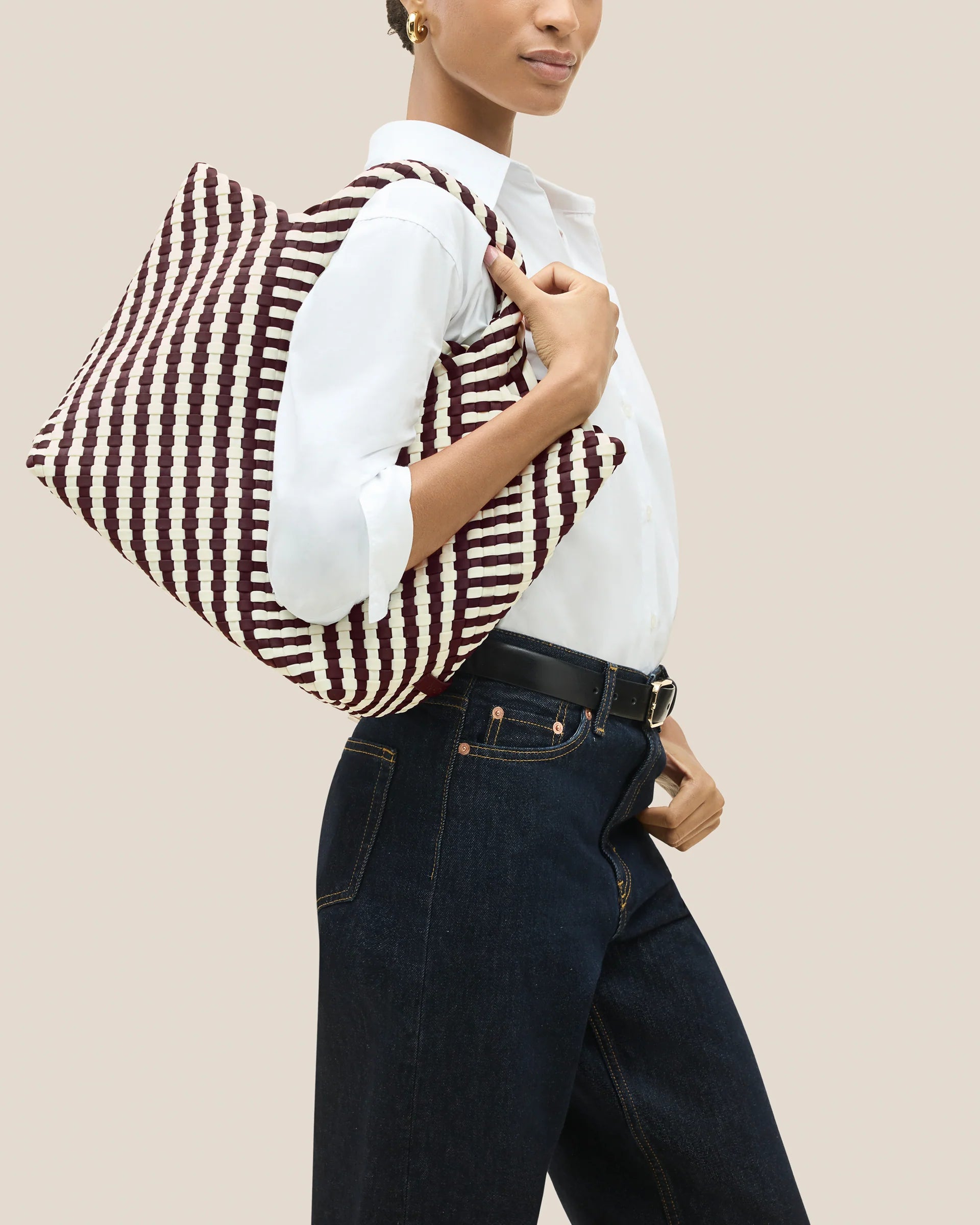 Naghedi St. Barth's Medium Tote - Graphic Stripe