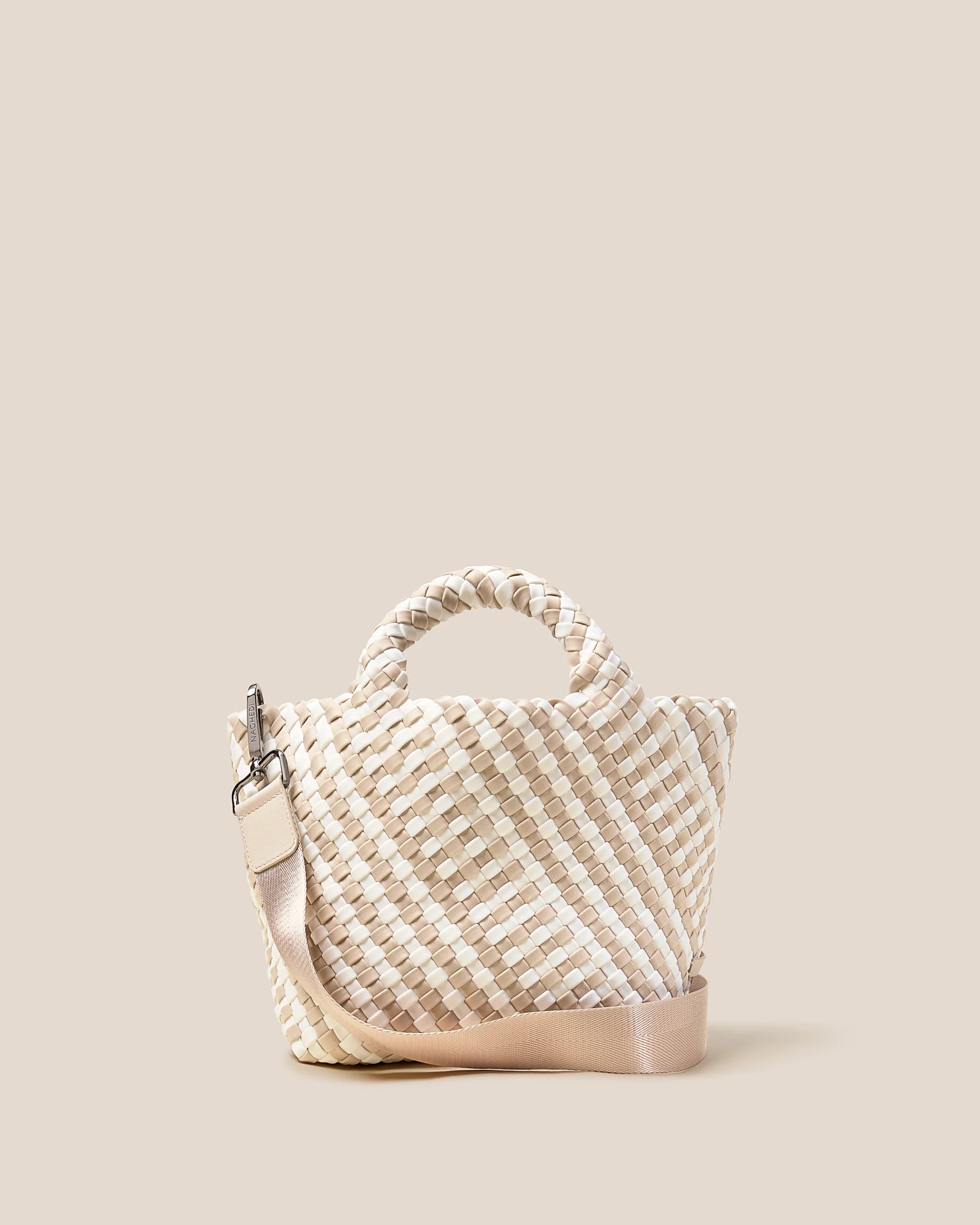 Naghedi St Barth's Small Tote Striped Geo