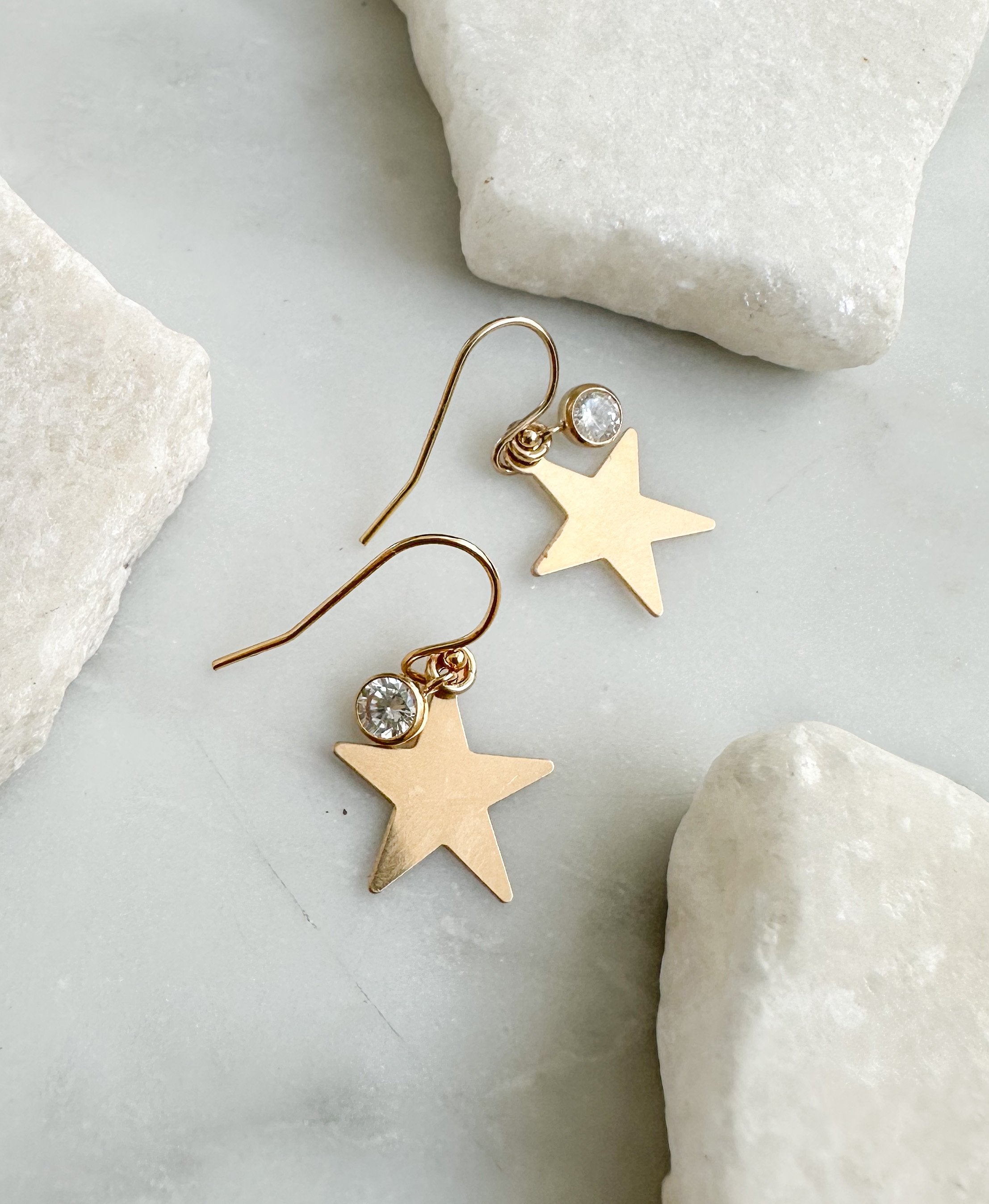 Rach B Petite Star Hook Earrings