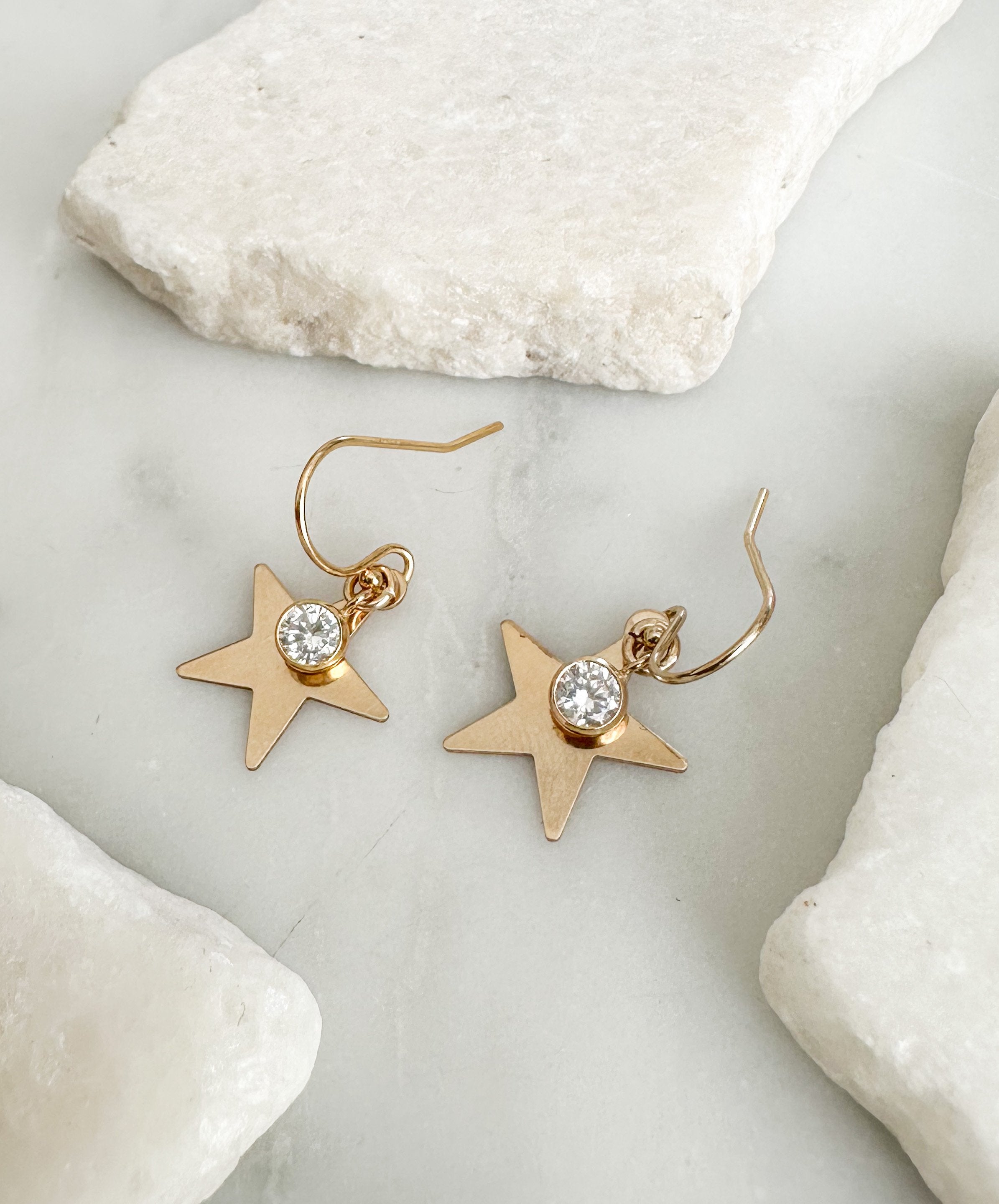 Rach B Petite Star Hook Earrings