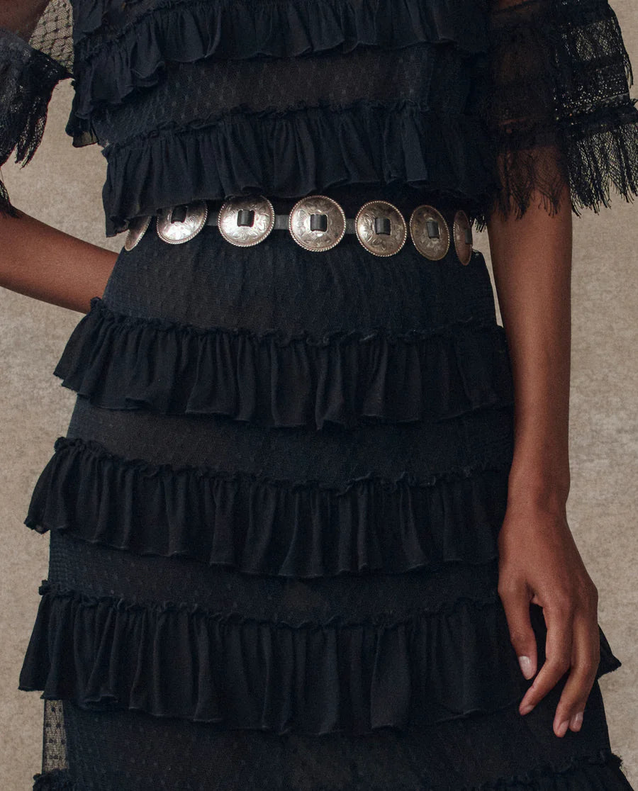 The Great. The Winter Mesh Flounce Skirt