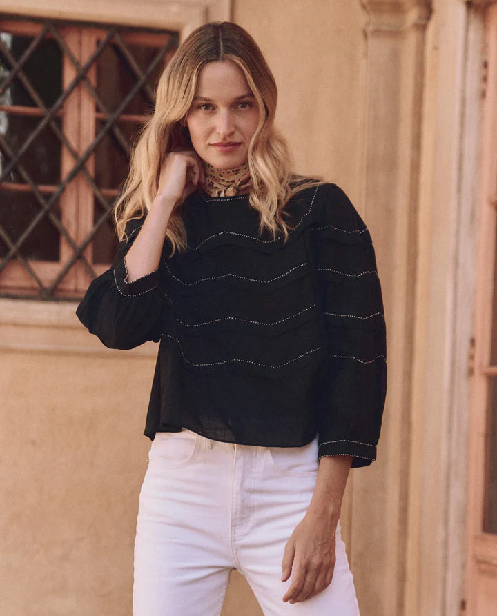 The Great. The Beaded Chevron Top