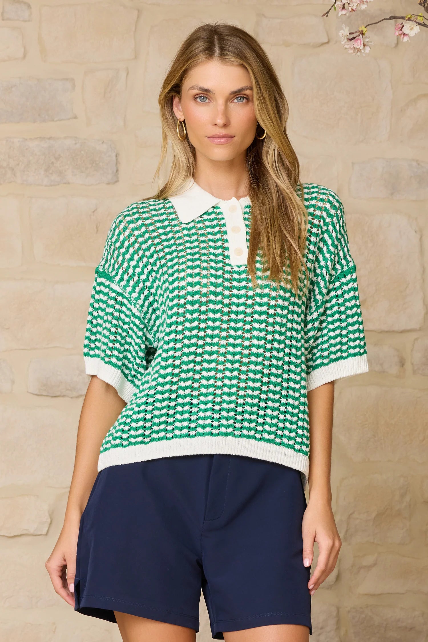 Stitches + Stripes Tinsley Polo Tee