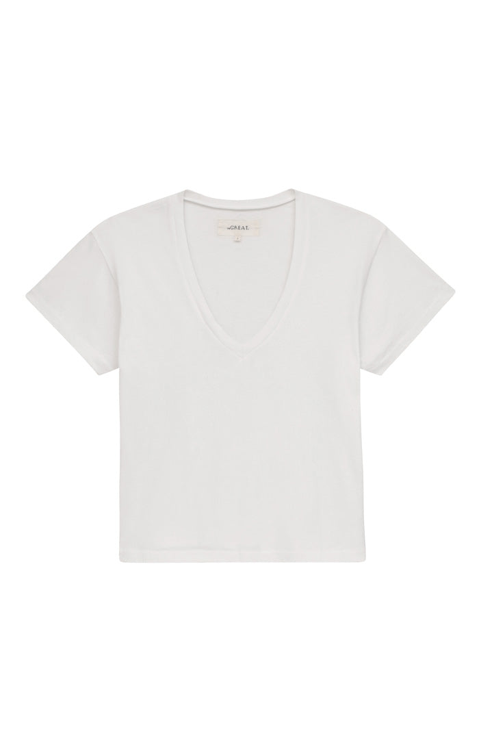 THE GREAT. V-Neck Tee