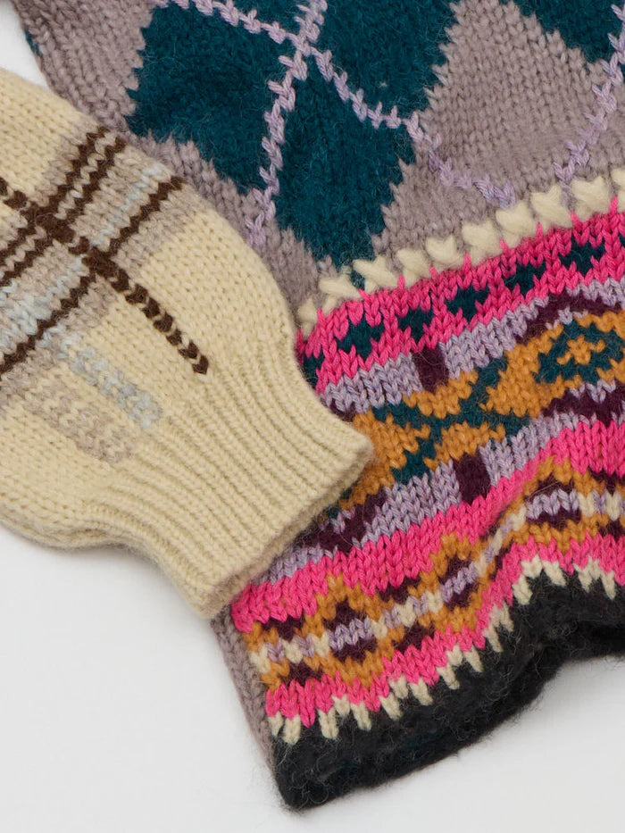 Lingua Franca Hutton Patchwork Crewneck