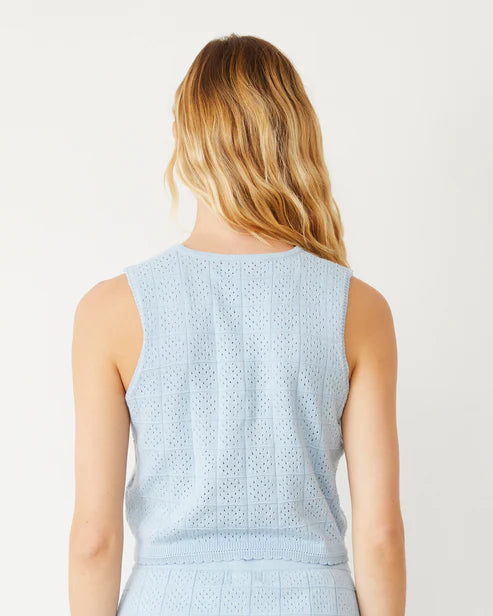 MONROW Crocket Knit Tank