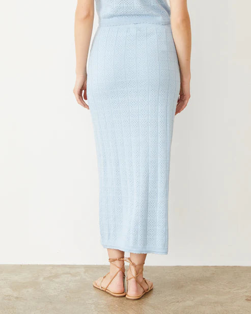 MONROW Crocket Knit Midi Skirt