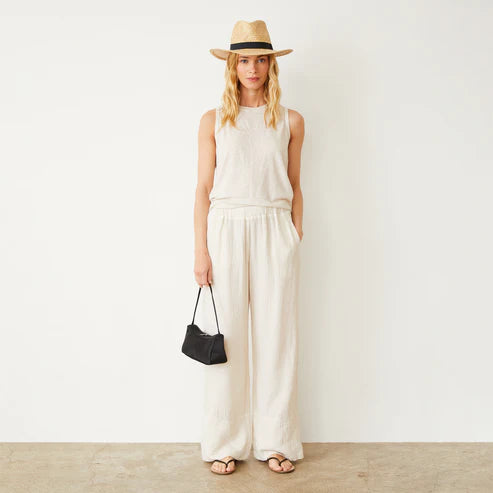 MONROW Gauze Wide Leg Pant