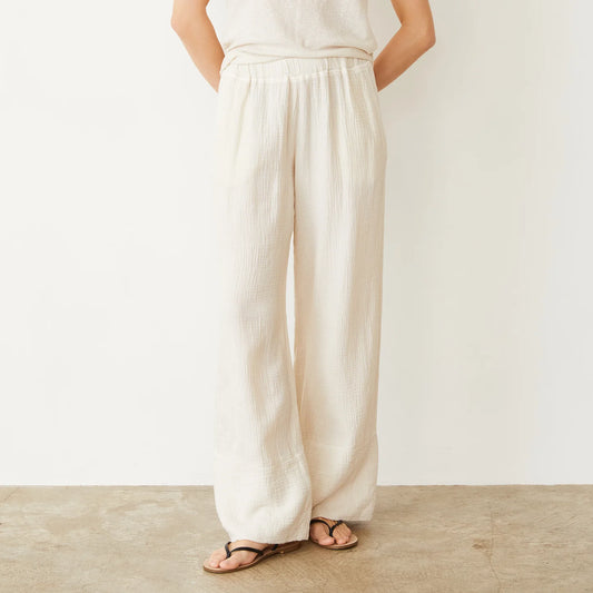 MONROW Gauze Wide Leg Pant