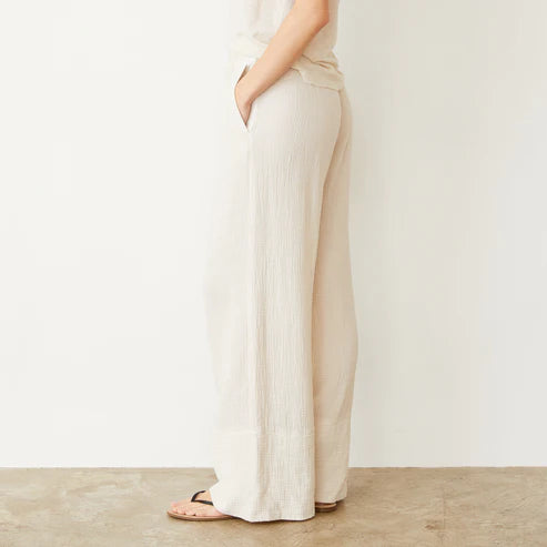 MONROW Gauze Wide Leg Pant