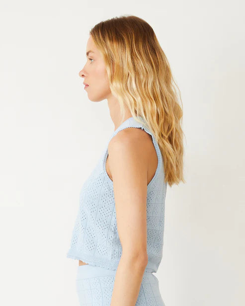 MONROW Crocket Knit Tank