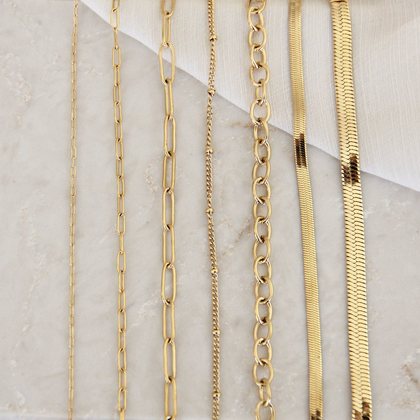 Chain Bracelet: Gold / Large Paperclip