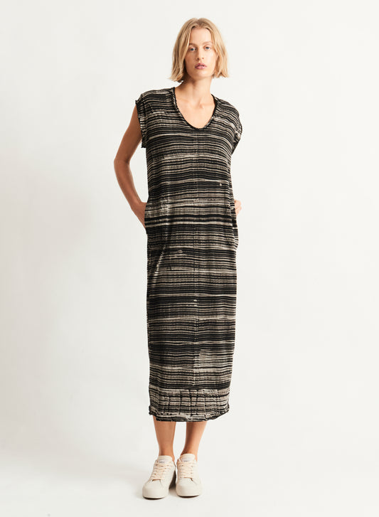 Raquel Allegra Cocoon Dress - stripe