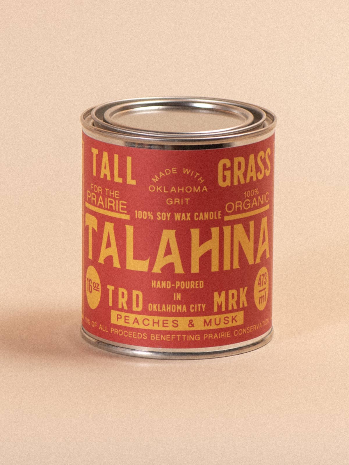 Talahina: Peaches + Musk Soy Wax Candle