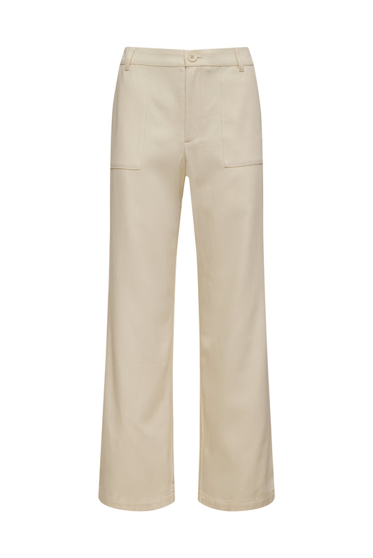 MONROW Soft Twill Patch Pocket Pant