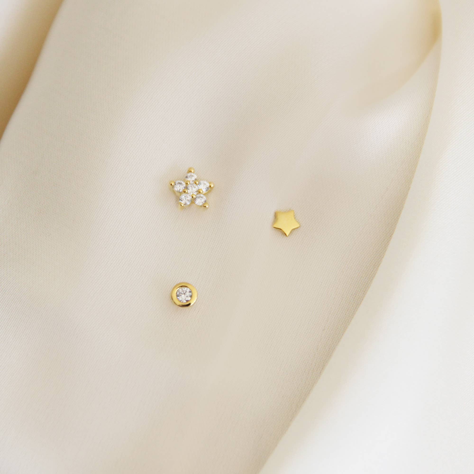 Hailey Trio Stud Set: Gold