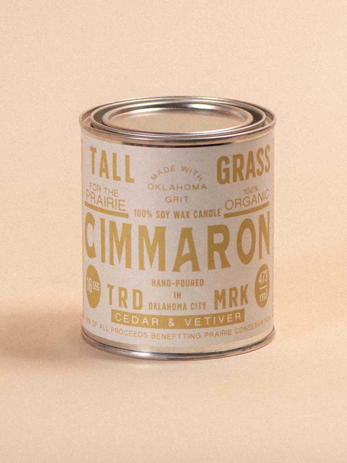 Cimmaron: Cedar + Vetiver Soy Wax Candle: 8 oz