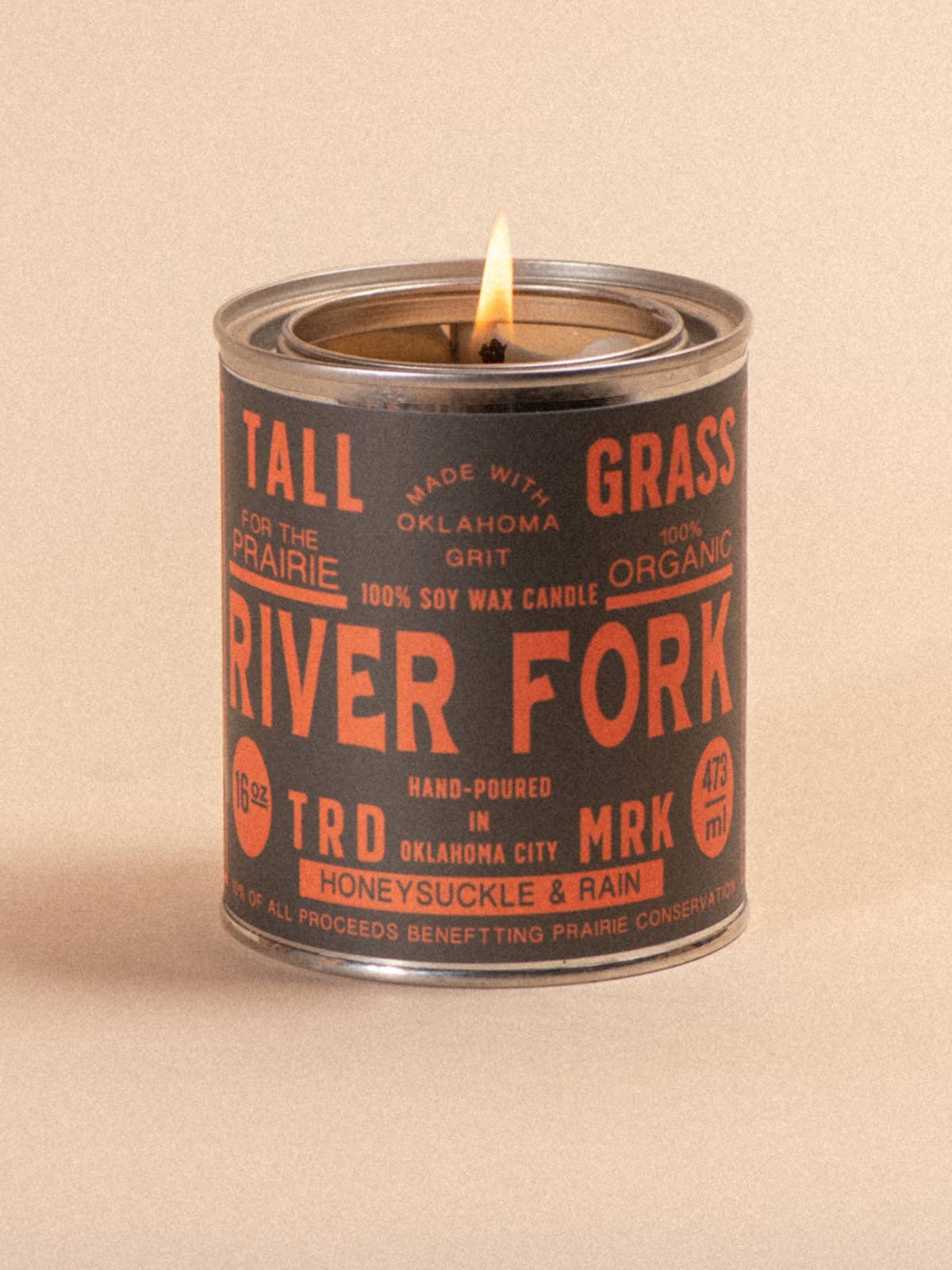 River Fork: Honeysuckle + Rain Soy Wax Candle: 16 oz