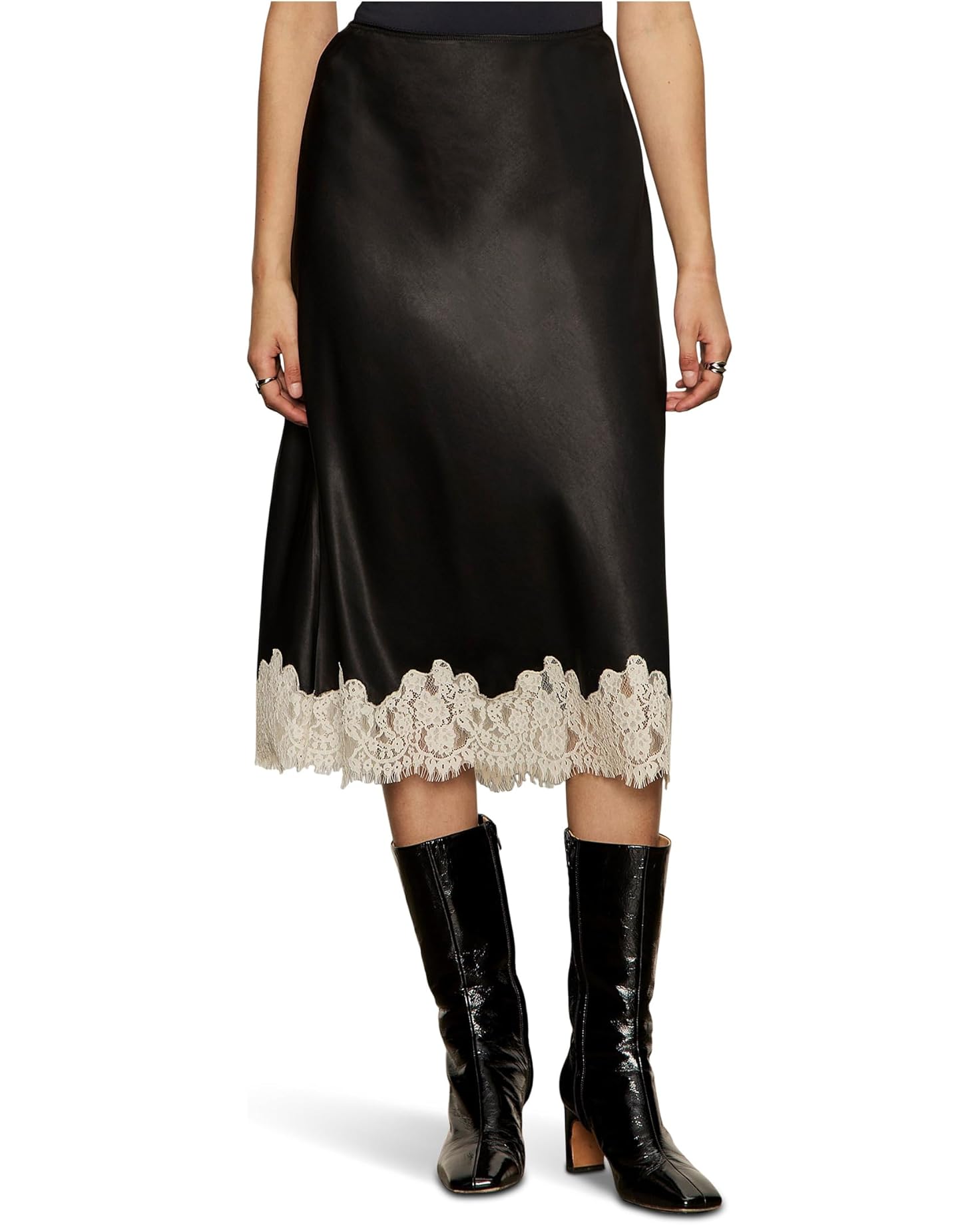 Sanctuary One of a Kind Satin Midi Skirt
