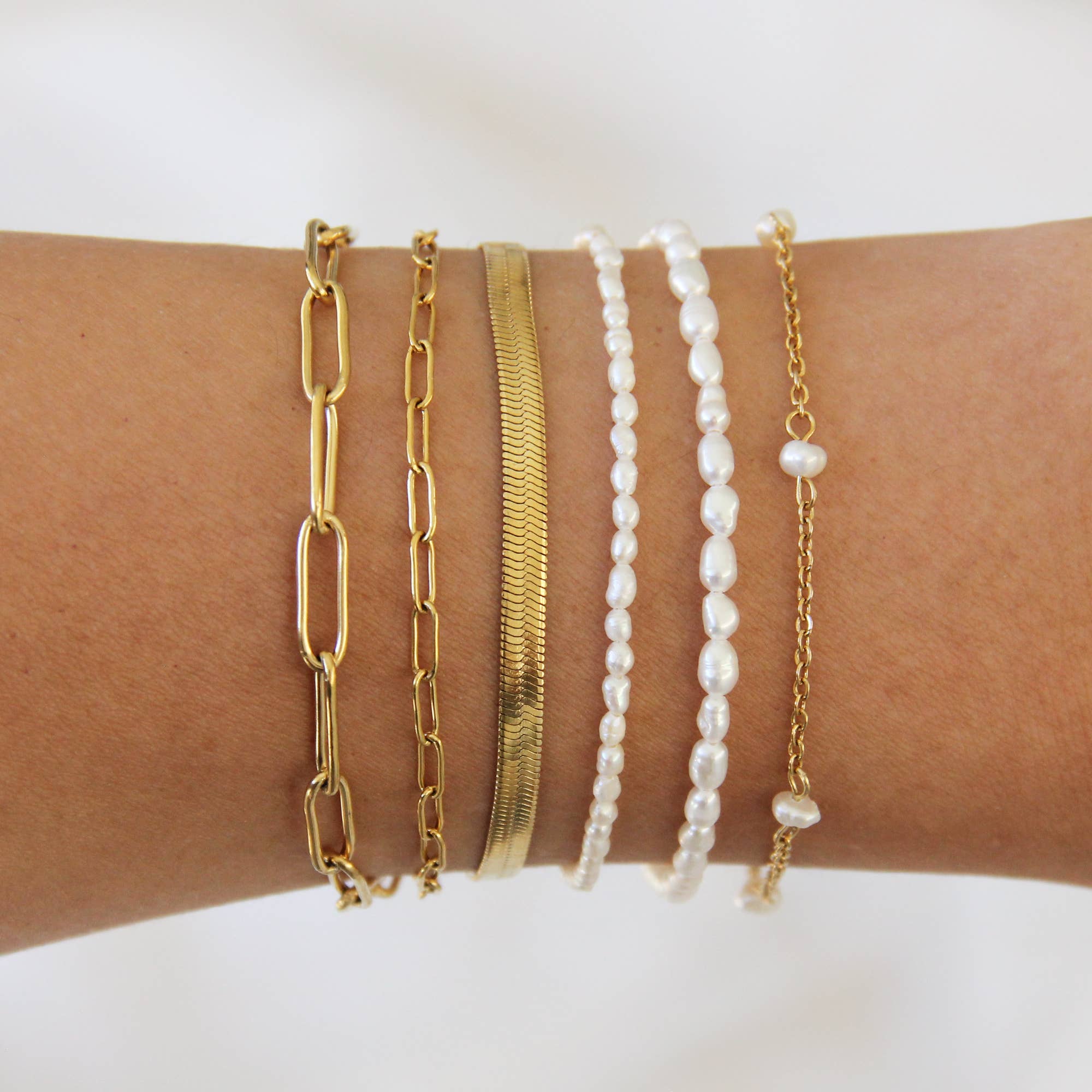 Chain Bracelet: Gold / Large Paperclip