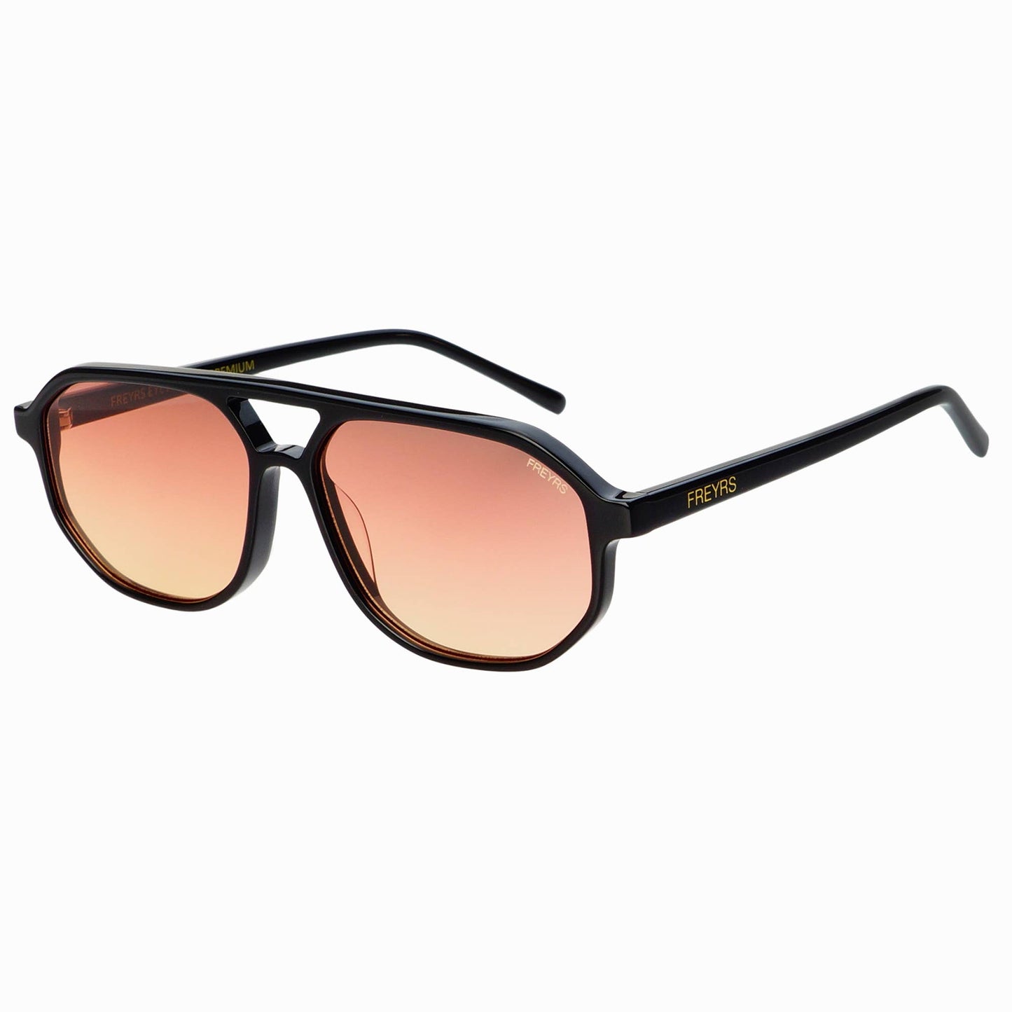 Fenix Acetate Unisex Aviator Sunglasses: Black