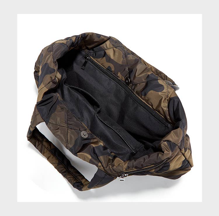 3 PC Puffer Tote Set: CAMO