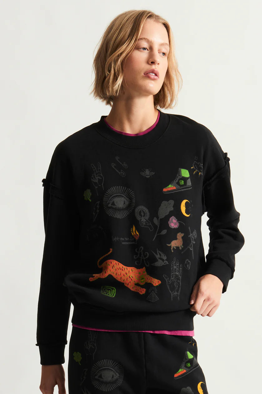 Raquel Allegra Black Hesperia Sweatshirt