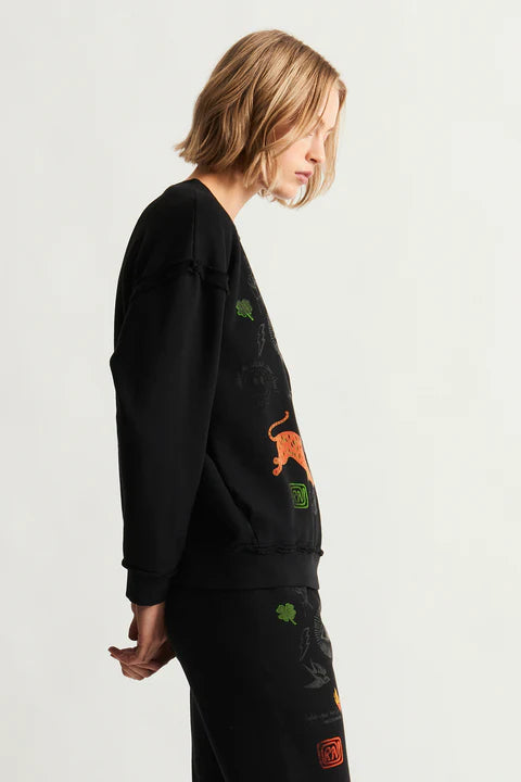 Raquel Allegra Black Hesperia Sweatshirt