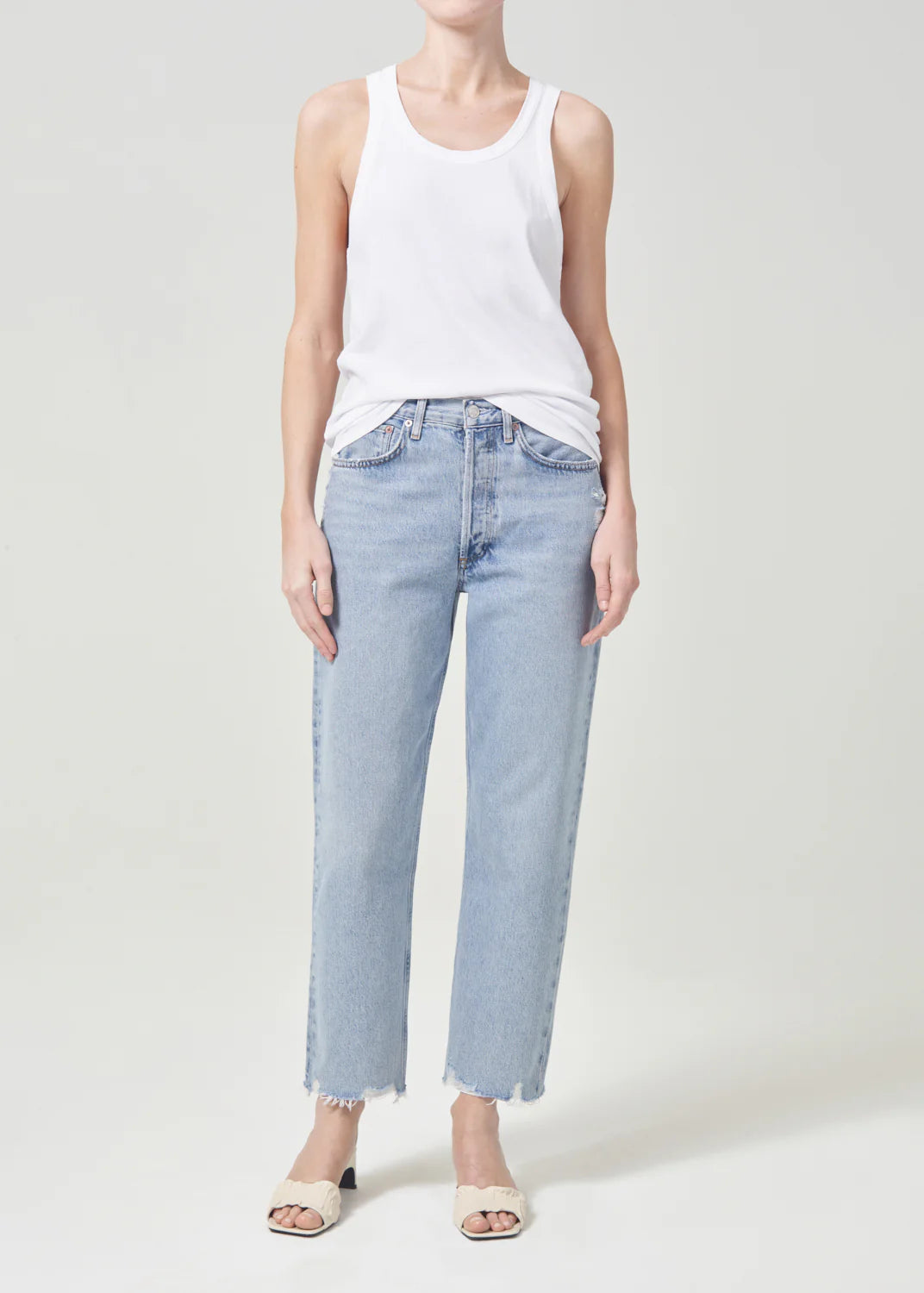Agolde 90's crop pant in nerve (organic cotton)