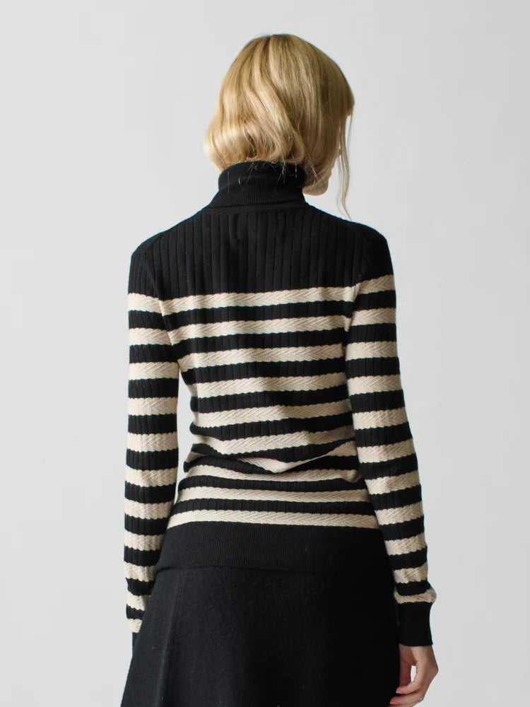 Lingua Franca Morrissey Stripe Turtleneck