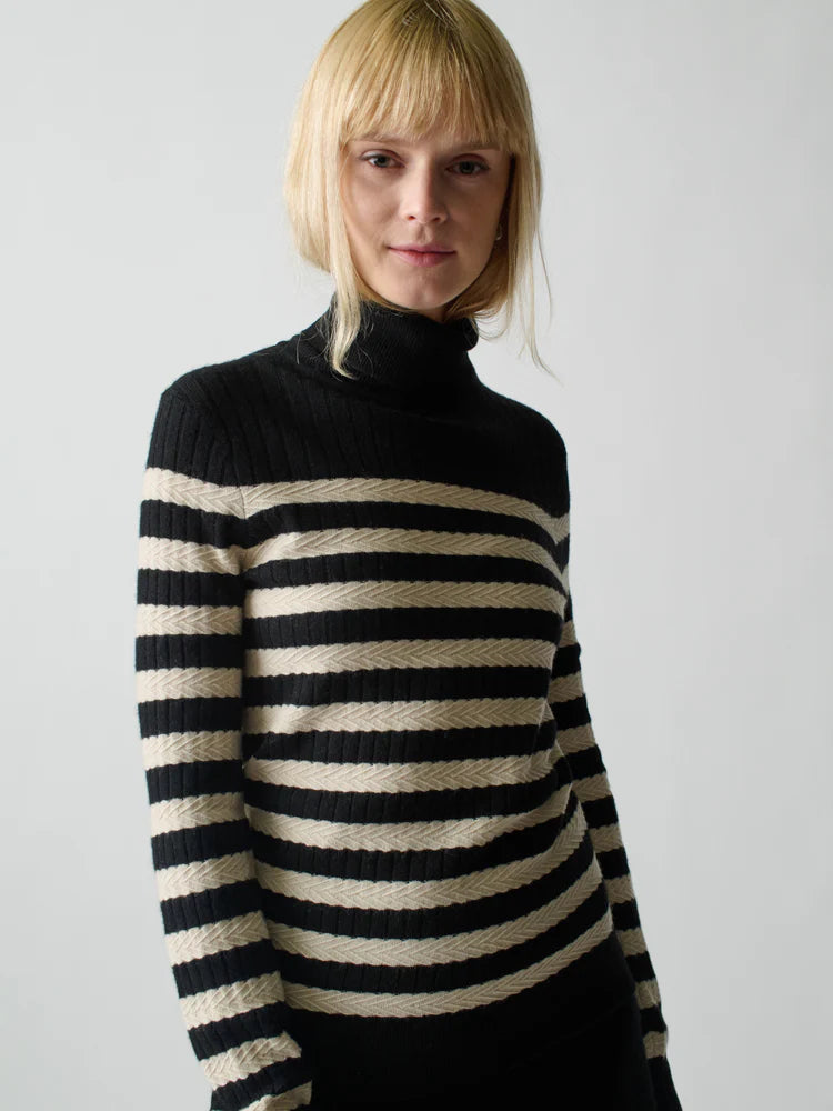 Lingua Franca Morrissey Stripe Turtleneck