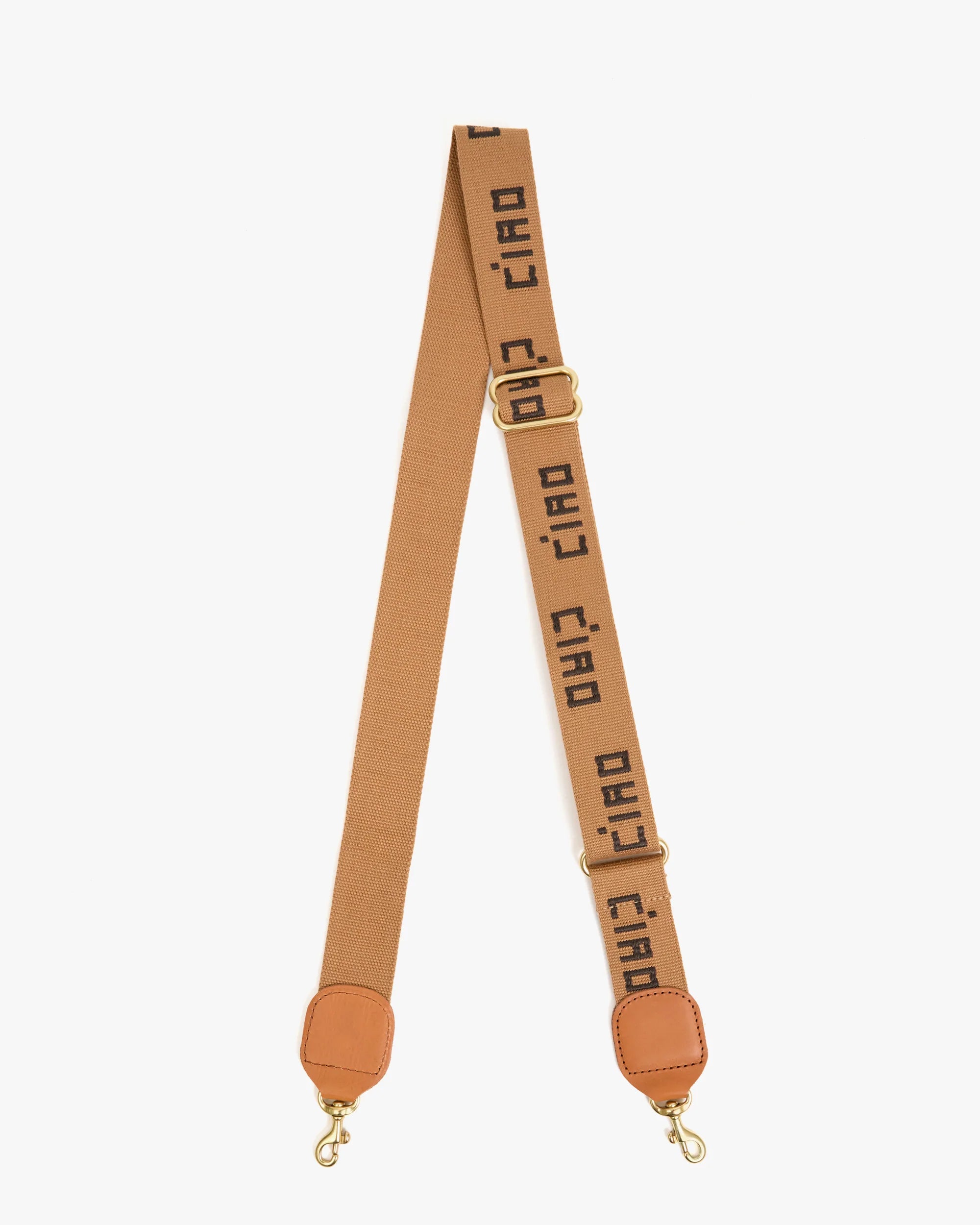 Clare V Adjustable Crossbody Strap - Ciao tan/chocolate