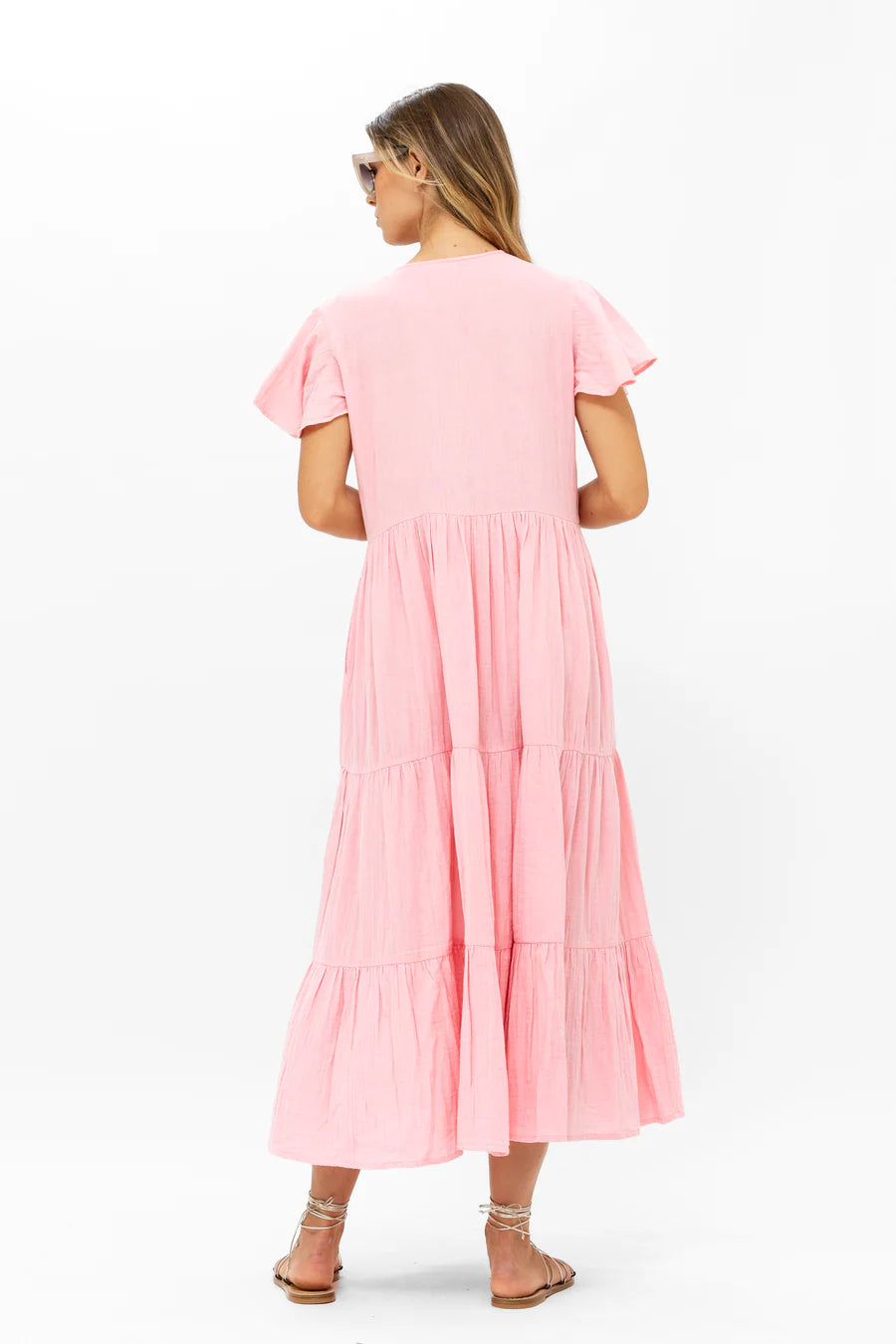 Oliphant V-Neck Maxi, Bahama Pink