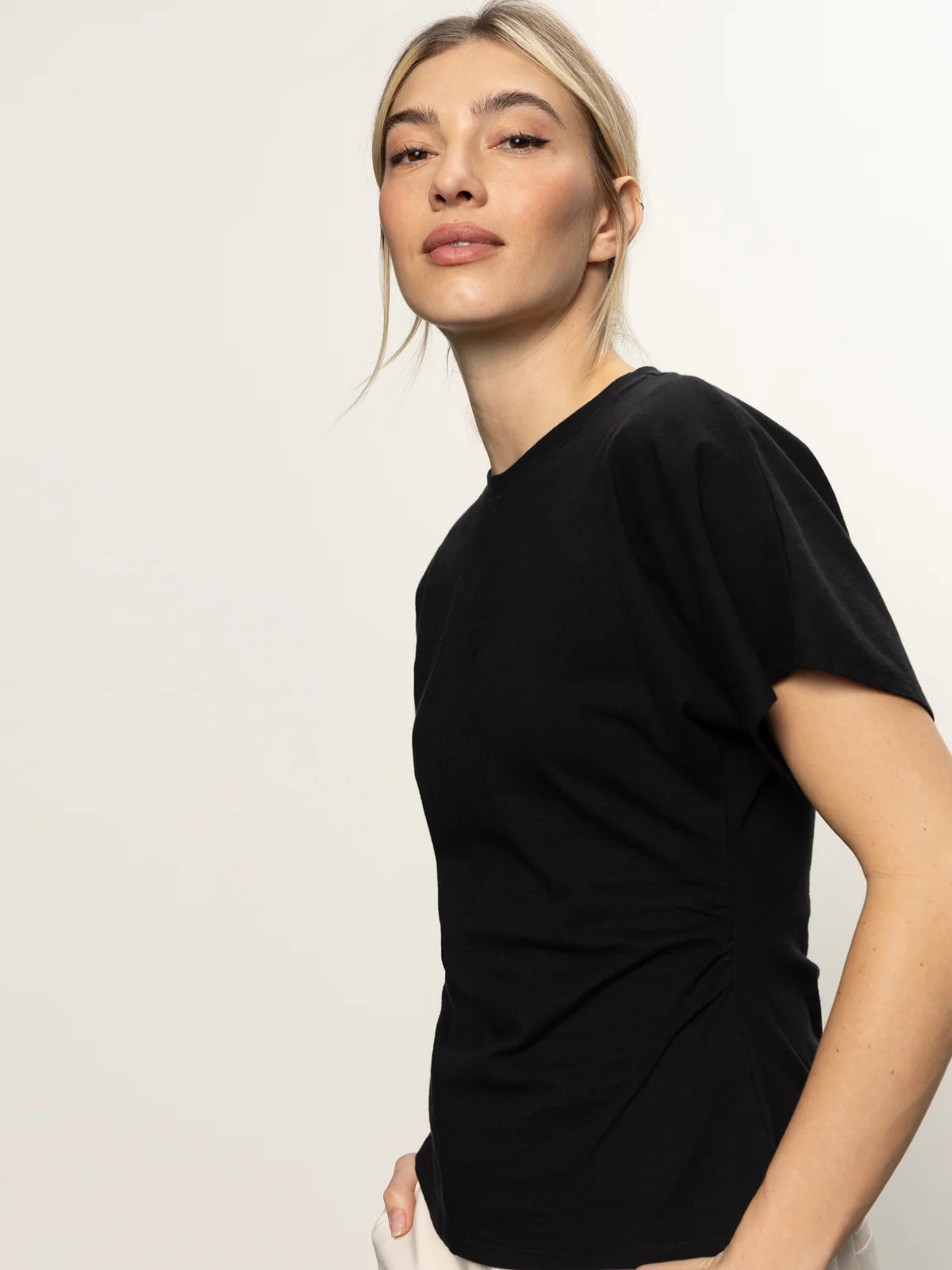 Sanctuary Shirred Waist Dolman Tee