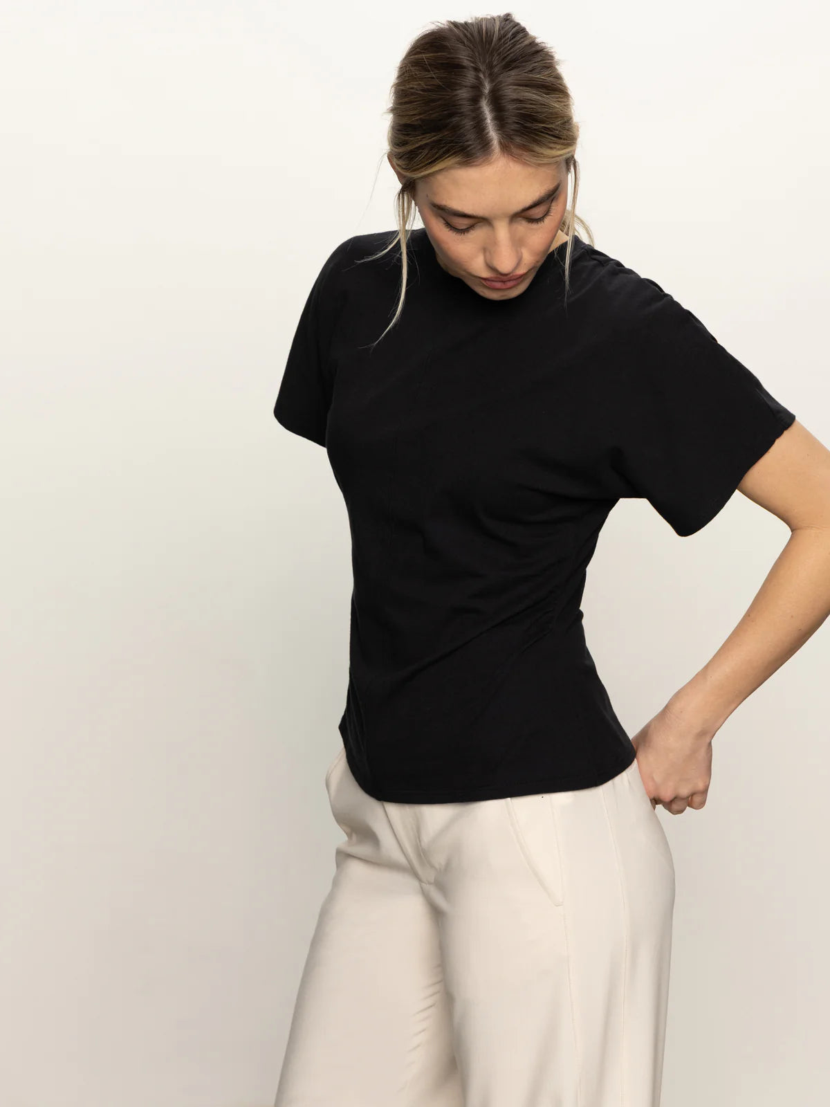 Sanctuary Shirred Waist Dolman Tee