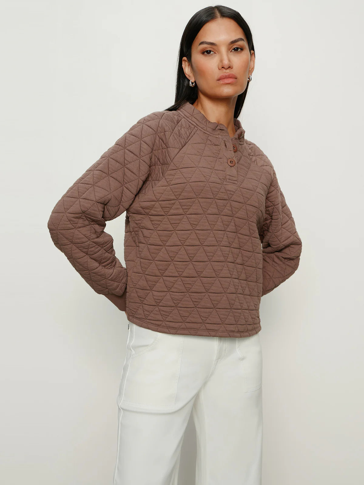 Sanctuary Quilted Button Up Popover
