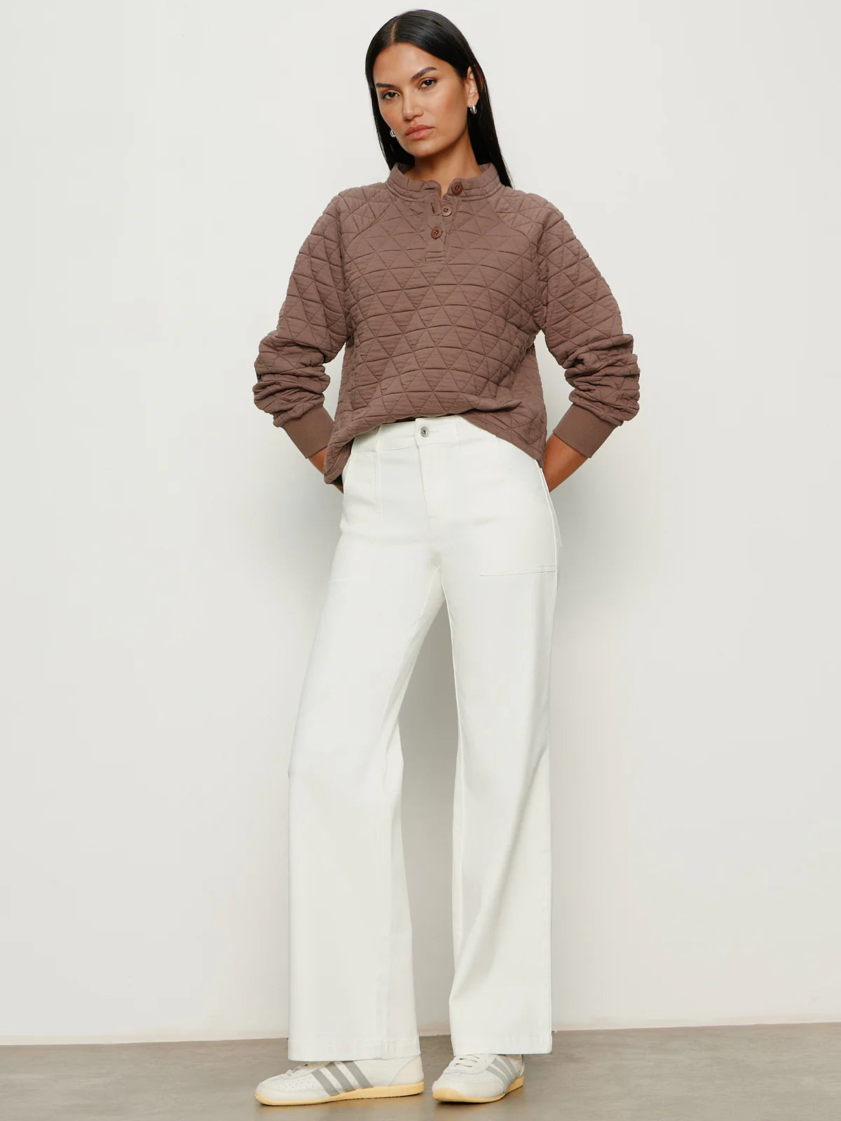 Sanctuary Quilted Button Up Popover