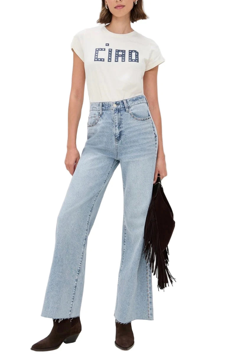 Clare V Classic Tee - Ciao with Studs