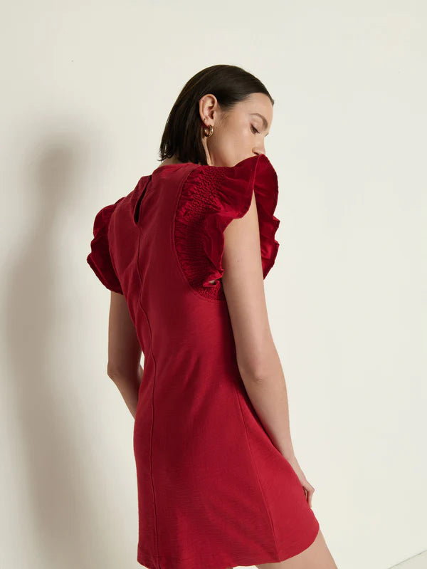 Nation Ellis Ruffle Sleeve Dress