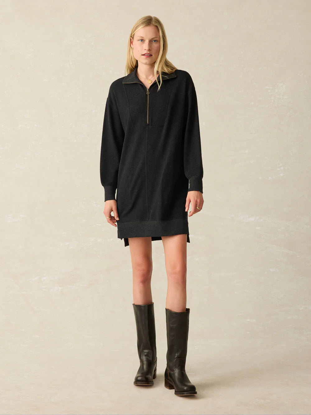 Faherty Legend Quarter Zip Dress