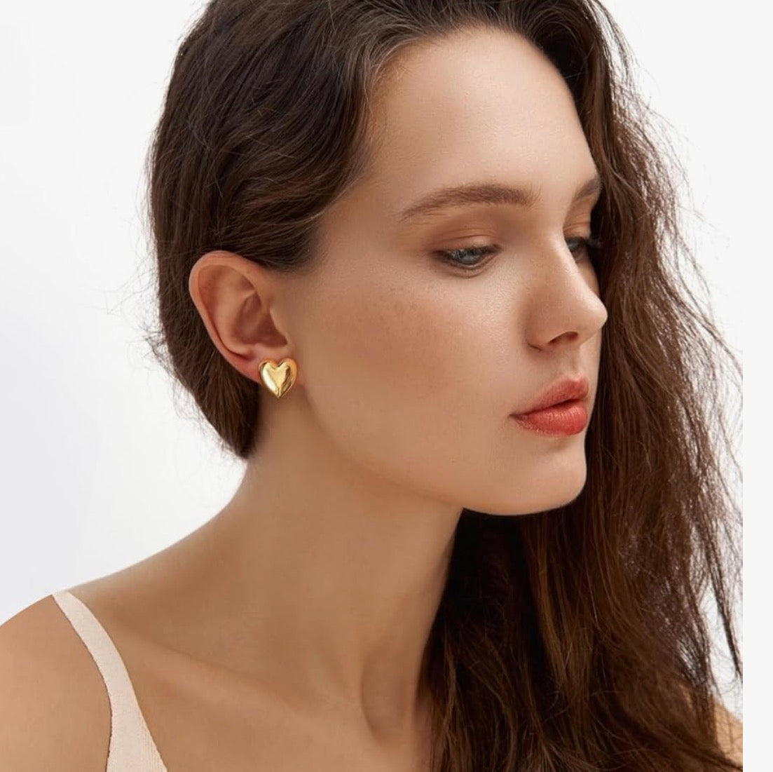 Heart Stud Earrings - Small